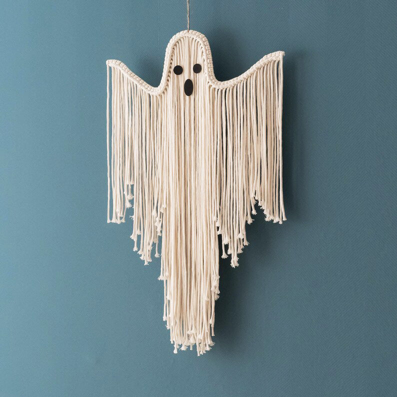 BOO-THRILL - MACRAMÉ GHOST HANGING DECOR