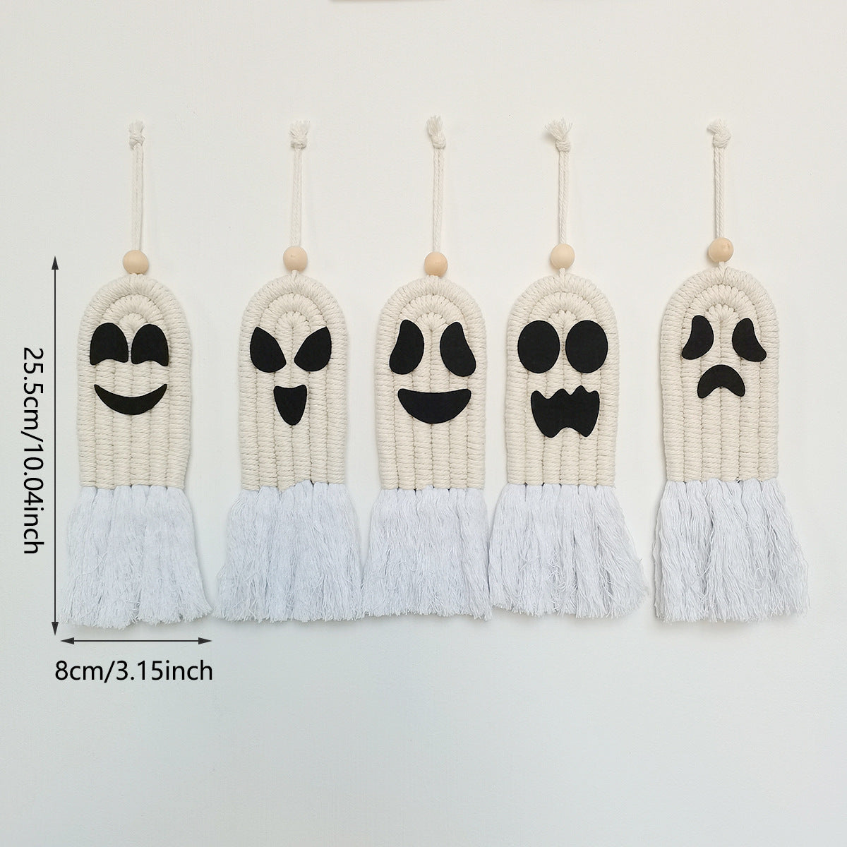 BOO-BRAID - MACRAMÉ GHOST HANGINGS SET