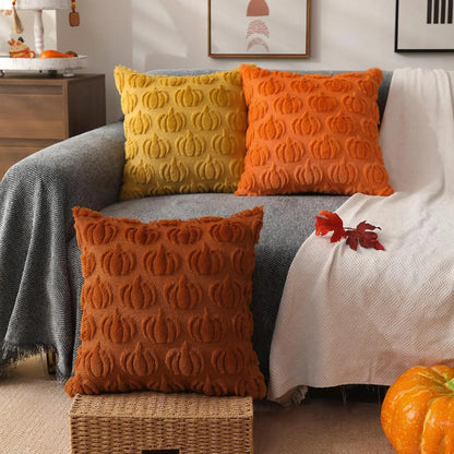 SPICED - PUMPKIN TEXTURED PILLOW CASE