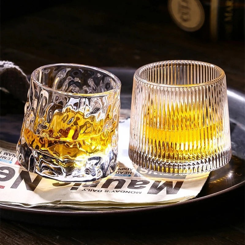 Connoisseur's Patterned Whiskey Glasses