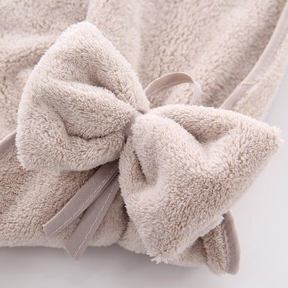 CoralBow Velvet Towels 4Pcs Set