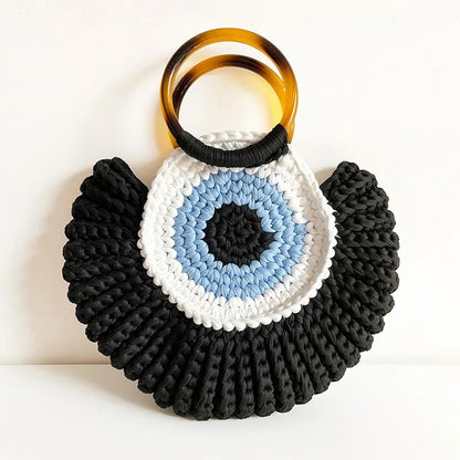 Evil Eye Crochet Handbag