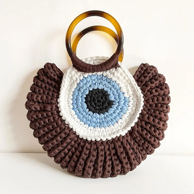 Evil Eye Crochet Handbag