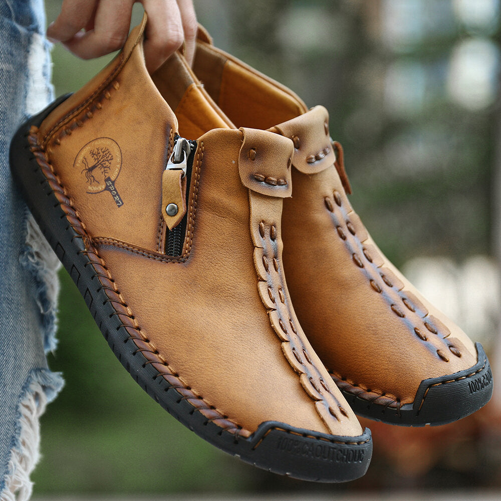 TrekZip Hand Stitched Leather Boots